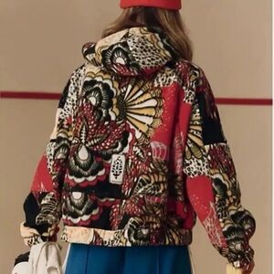 Free People Wild and Free Printed Fleece Pullover in Wildflower Combo Medium